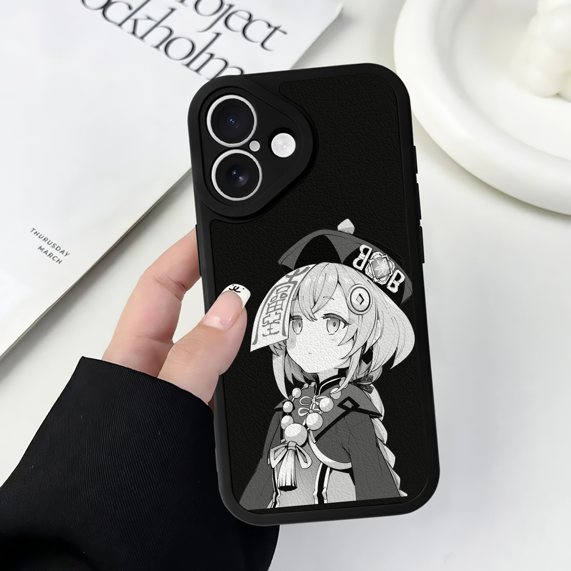 げんし神 七七 なな  genshin Nana 【iPhone 16シリーズ対応】シリコンスマホケース（レザー調） 材質：シリコン